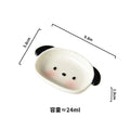 Axyaa Puppy-Shaped Sushi Plate Set | 8" Plate & 4" Dipping Dish