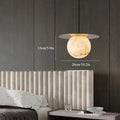 Axyaa Marble Chandelier: Elegant Single Head Pendant Light for Home, Bedroom, Living Room, Restaurant