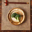 Axyaa Flame-Killed Ceramic Flower Edge Dessert Soup Pasta Fruit Salad Plates