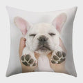 Axyaa French Bulldog Polyester Cushion Cover - Modern Sofa Throw Pillow Cover