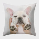 Axyaa French Bulldog Polyester Cushion Cover - Modern Sofa Throw Pillow Cover