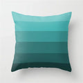Axyaa Teal Blue Geometric Pillow Cases with Letter Leaves Plant Print, Deer Animal Design.