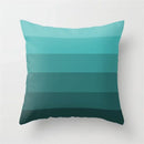Axyaa Teal Blue Geometric Pillow Cases with Letter Leaves Plant Print, Deer Animal Design.