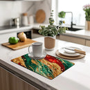 Axyaa Christmas Scales Absorbent Kitchen Mat