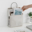 Axyaa Cotton Linen Wall Organizer - Multi-Pocket Hanging Pouch for Dorm, Bedroom & Desktop