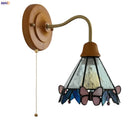 Axyaa Butterfly Glass LED Wall Light Copper Arm Applique Murale