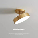 Axyaa Modern LED Copper Ceiling Light for Bedroom Living Room, Nordic Style Gold-Black Fixture