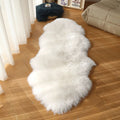 Axyaa Fluffy Soft Faux Fur Plush White Rug for Girl's Room and Home Decoration