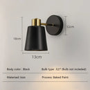 Axyaa Adjustable Wall Sconce LED Lamp for Bedroom Study, Vintage Black Brass Fixtures