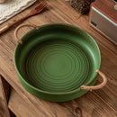 Axyaa Coarse Pottery Double Ear Plate for Crayfish with High Aesthetic Value