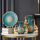 Axyaa Ceramic Flower Vase Set - Modern European Home Decor & Accessories