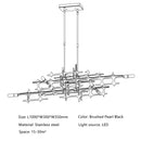 Axyaa Retro Industrial Chandelier: Luxury Stainless Steel LED Hanging Lamps