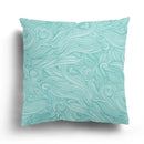 Axyaa Green Blue Wave Pattern Decorative Pillow Sleeve for Bedroom, Sofa, Car, Office