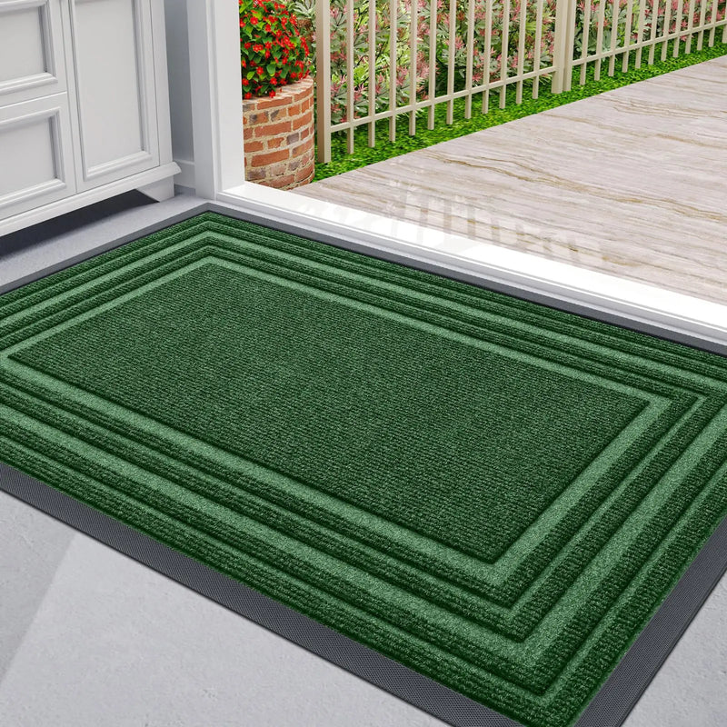 Axyaa Low Profile Outdoor Rubber Mat Heavy Duty Non Slip Indoor Doormat