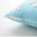 Axyaa Christmas Snowflake Plush Pillow Cover Embroidered Cotton Cushion 1PC