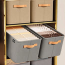 Axyaa Wardrobe Organizer: Foldable Storage Box with Handle, Steel Frame for Pants & Sweaters