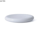 Axya Solid Color Ceramic Dinner Plate Set for Steak, Snacks, Desserts & Sushi