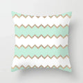 Light Blue Green Mint Geometric Print Boho Pillowcase Set by Axyaa