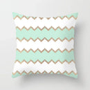 Light Blue Green Mint Geometric Print Boho Pillowcase Set by Axyaa