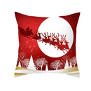 Axyaa Christmas Gift Pillowcase Red Print Cushion Cover for Home Sofa