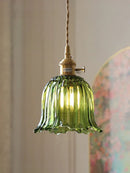 Axyaa Glass Pendant Light Trio for Kitchen Dining Room - Modern Mini Hanging Fixture