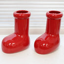 Santa Claus Boots Bouquet Vase Ornament Tabletop Decoration by Axyaa