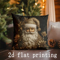 Festive Gold Christmas Pattern Pillow Covers by Axyaa - Sofa Bedroom Car Décor