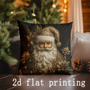 Festive Gold Christmas Pattern Pillow Covers by Axyaa - Sofa Bedroom Car Décor