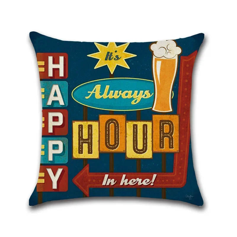 Axyaa Retro Style Cushion Cover for Home Decor and Party Bar Sofa