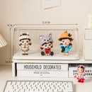 Axyaa Acrylic Dolls Display Box for Small Action Figures - Dustproof Stand Cabinet