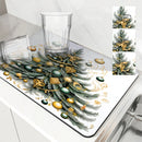 Axyaa Christmas Tree Kitchen Drying Mat