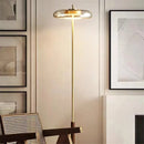 Axyaa Gold Lustre Glass Mushroom Floor Lamp