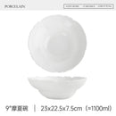 Axyaa Ceramic Dessert Bowl Sugar Water Premium Set Petal Underglaze Color Straw Hat
