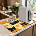 Axyaa Halloween Drying Mat: Absorbent, Heat Resistant, Non-slip Kitchen Counter Pad