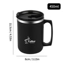 Axyaa Double Wall Stainless Steel Coffee Mug with Handle - Leak-proof Insulated Cup