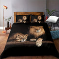 Axyaa Lions Print Duvet Set, Soft Bedding Set for Bedroom, 1 Duvet Cover + 1/2 Pillowcase