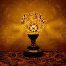 Axyaa Vintage Turkish Mosaic Table Lamp Handcrafted Art Deco Bedside Night Light