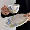 Axyaa Ceramic  Tulip Cup Set for Afternoon Tea and Coffee Mug