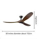 Axyaa 88-Inch DC Motor Ceiling Fan with Remote Control and Wood Blades