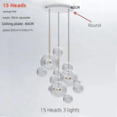 Axyaa Glass Bubble Ball LED Pendant Chandelier for Kid Room and Kitchen Island