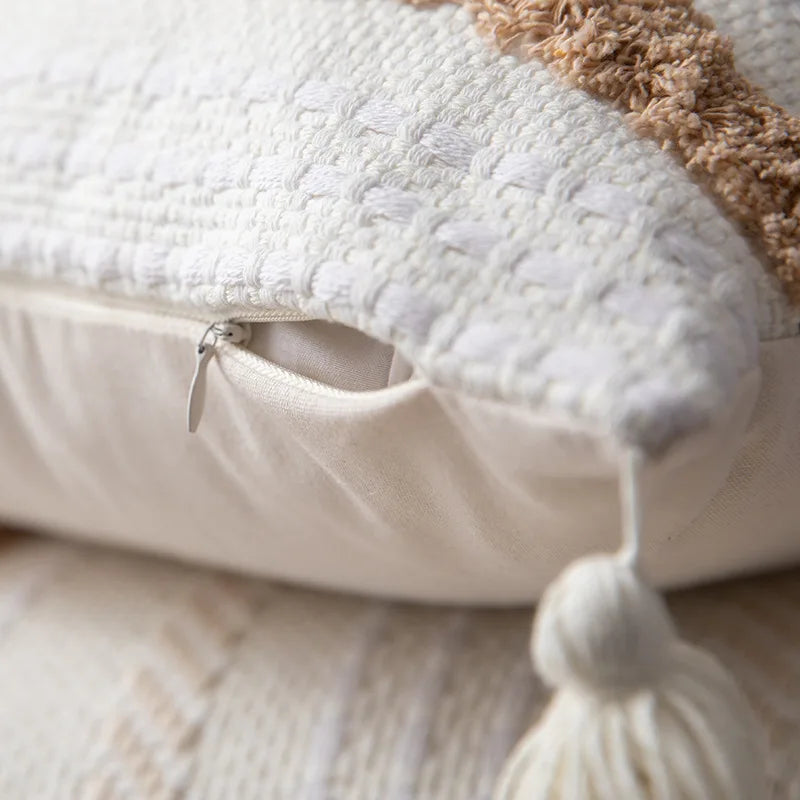 Axyaa Tufted Luxury Pillow Cover for Stylish Homestays, 30/45/50CM Headboard Cushion