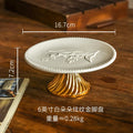 Axyaa Ceramic Dessert Plate Set. High-Footed, European-Inspired Design for Elegant Dining.