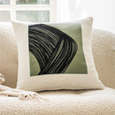 Embroidered Green Cushion Covers 45X45 - Axyaa Plush Throw Pillow for Sofa Décor