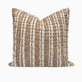 Axyaa Orange Grid Weave Handmade Pillow with Coarse Texture for Bedhead, Sofa, or Exhibition Hall