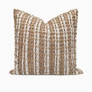 Axyaa Orange Grid Weave Handmade Pillow with Coarse Texture for Bedhead, Sofa, or Exhibition Hall