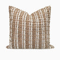Axyaa Orange Grid Handmade Weaving Lines Coarse Texture Pillow