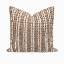 Axyaa Orange Grid Handmade Weaving Lines Coarse Texture Pillow