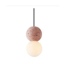 Axyaa Concrete Ball Pendant Chandelier for Home Art Decor with LED Electric Light Source