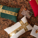 Velvet Christmas Pillowcase 30x50 Festive Gold-Embossed Throw Cover for Home Sofa