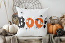 Axyaa Cute Ghost and Pumpkin BOO Pillow Cover for Sofa and Bedroom